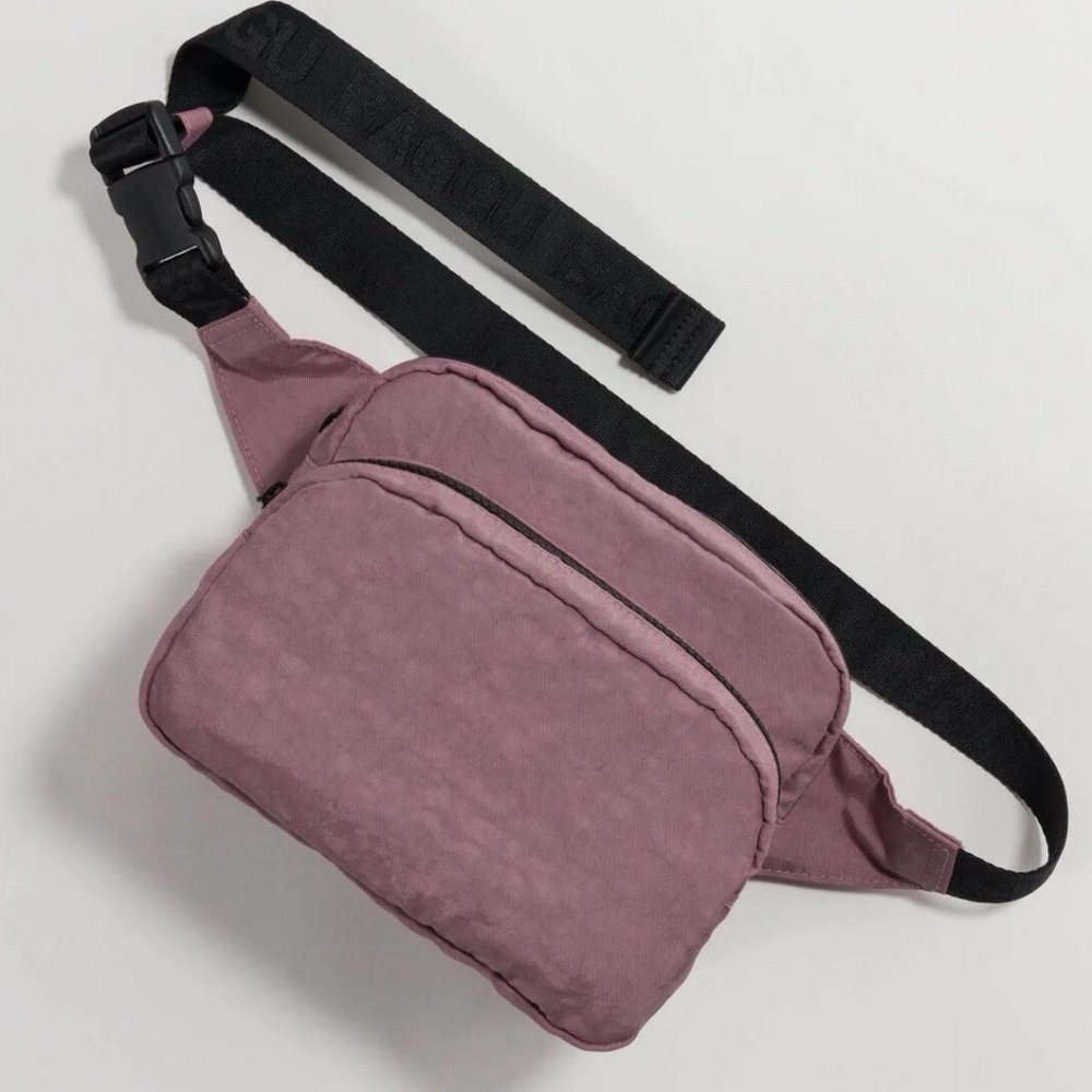 BAGGU RoSe Jam Crossbody Belt Bag with Black Strap